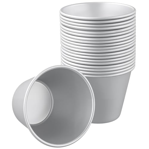 CHUIFAI 20 Stück Puddingform Aluminium 140ml, Kleine Puddingformen zum Stürzen, Mini Backförmchen Metall Dariolformen für Pudding, Kuchen, Desserts, Muffin Formen CHUIFAI 20 Stück Puddingform Aluminium 140ml, Kleine Puddingformen zum Stürzen, Mini Backförmchen Metall Dariolformen für Pudding, Kuchen, Desserts, Muffin Formen von CHUIFAI