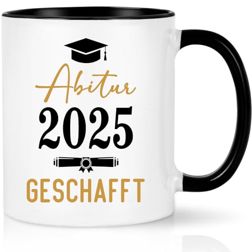 CHUIN DRUCK Abitur Geschenk Tasse Lustige Abi Geschenke zum Abitur 2025 Geschenk zur bestandenen Prüfung Kaffeetasse Abschlussgeschenk für Abiturient & Abiturientin zum Abschluss, 320ml Schwarz-2 CHUIN DRUCK Abitur Geschenk Tasse Lustige Abi Geschenke zum Abitur 2025 Geschenk zur bestandenen Prüfung Kaffeetasse Abschlussgeschenk für Abiturient & Abiturientin zum Abschluss, 320ml Schwarz-2 von CHUIN DRUCK