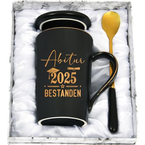 CHUIN DRUCK Abitur Geschenk Tasse Lustige Abi Geschenke zum Abitur 2025 Geschenk zur bestandenen Prüfung Kaffeetasse Abschlussgeschenk für Abiturient & Abiturientin zum Abschluss, 400ml Schwarz CHUIN DRUCK Abitur Geschenk Tasse Lustige Abi Geschenke zum Abitur 2025 Geschenk zur bestandenen Prüfung Kaffeetasse Abschlussgeschenk für Abiturient & Abiturientin zum Abschluss, 400ml Schwarz von CHUIN DRUCK