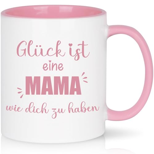 CHUIN DRUCK Kaffeetasse Geschenke für Mama zum Geburtstag Muttersgeschenk Tasse Glück ist eine Mama wie dich zu haben Geschenkidee Tasse Geschenk Weihnachtsgeschenke, 320ml Rosa CHUIN DRUCK Kaffeetasse Geschenke für Mama zum Geburtstag Muttersgeschenk Tasse Glück ist eine Mama wie dich zu haben Geschenkidee Tasse Geschenk Weihnachtsgeschenke, 320ml Rosa von CHUIN DRUCK