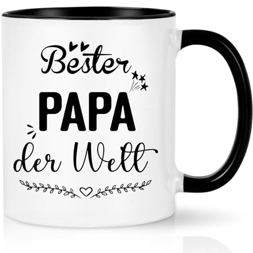 CHUIN DRUCK Kaffeetasse Geschenke für Papa zum Geburtstag Vatertagsgeschenk Tasse mit Spruch Bester PAPA der Welt Geschenkidee Papa Tasse Geschenk Weihnachtsgeschenke, 320ml Schwarz CHUIN DRUCK Kaffeetasse Geschenke für Papa zum Geburtstag Vatertagsgeschenk Tasse mit Spruch Bester PAPA der Welt Geschenkidee Papa Tasse Geschenk Weihnachtsgeschenke, 320ml Schwarz von CHUIN DRUCK