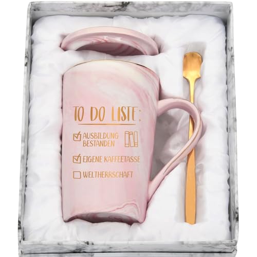 CHUIN DRUCK Prüfung Bestanden Geschenk Tasse - To Do Liste Ausbildung Bestanden Geschenk Abschluss Geschafft Ausbildung Kaffeetasse Lustige Geschenke für Bestandene Prüfung, 400ml Rosa CHUIN DRUCK Prüfung Bestanden Geschenk Tasse - To Do Liste Ausbildung Bestanden Geschenk Abschluss Geschafft Ausbildung Kaffeetasse Lustige Geschenke für Bestandene Prüfung, 400ml Rosa von CHUIN DRUCK