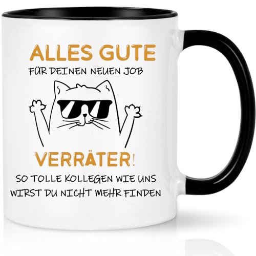 CHUIN DRUCK Tasse mit Spruch Alles Gute für Deinen neuen Job Abschiedsgeschenk für Kollegen Tasse Jobwechsel Geschenk zum Abschied Kollegen Freund Abschied Kaffeetasse, 320ml Schwarz CHUIN DRUCK Tasse mit Spruch Alles Gute für Deinen neuen Job Abschiedsgeschenk für Kollegen Tasse Jobwechsel Geschenk zum Abschied Kollegen Freund Abschied Kaffeetasse, 320ml Schwarz von CHUIN DRUCK