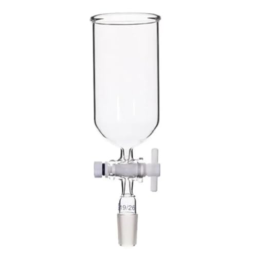 1 Stück Klarer 50 ml bis 1000 ml zylindrischer Glastrichter mit PTFE-Kolben 19#24# Standardverbindung for Laborwerkzeuge(1000ml joint No.24) von CHUIXISH