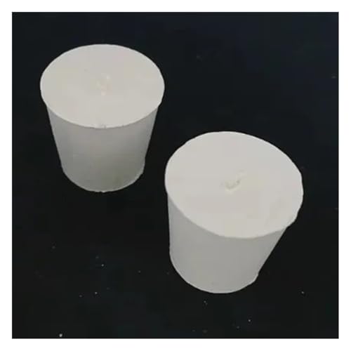 1 stücke 2 stücke 11#-22# Weiß Gummi Stopper Erlenmeyerkolben Stecker Flasche Stopper Rohr(2pcs No.14) von CHUIXISH