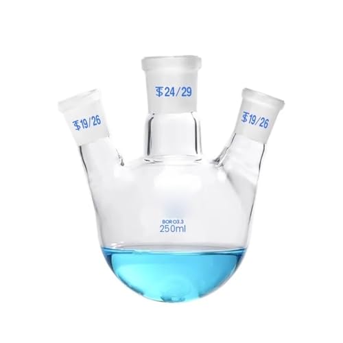 1 stücke 50 ml-1000 ml #24 Labor Glaskolben Labor Gerade/Schräge 3 Necks Flachen Boden Glas Flaschen(100ml) von CHUIXISH