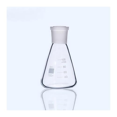 1 stücke Labor 25 ml-2000 ml Hohe Borosilikatglaskolben Mit Standard Mund 19# 24# 29# Erlenmeyerkolben(100ml No.24) von CHUIXISH
