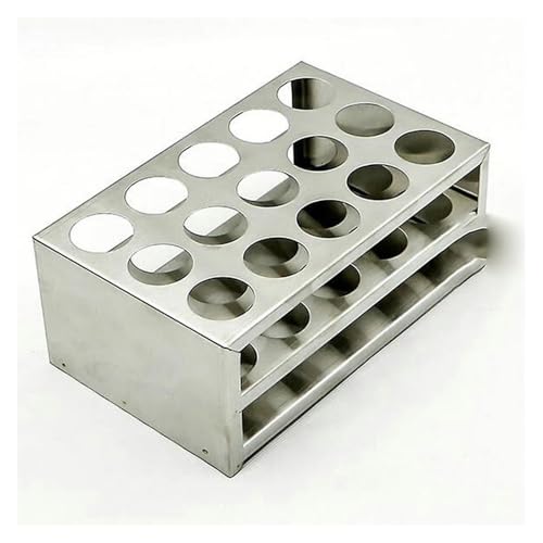 1PCS Labor Edelstahl Rohr Halter Farbmetrischen Rohr Rack Rohr Stander for Experiment(30mm 24holes) von CHUIXISH