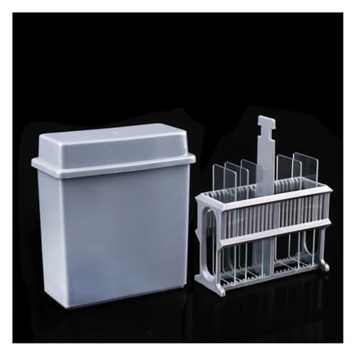 24 Slots Jar Rack for SlidesRack Dish Set Kunststoff Retrieval Tank & Rack(Grey-set) von CHUIXISH