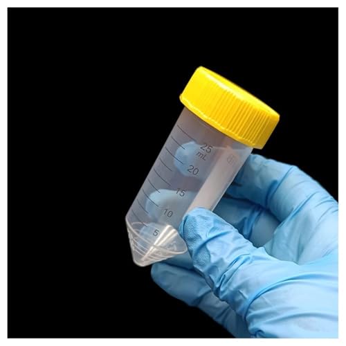 25Pcs Zentrifugenröhrchen 25mL Dicht Schraube Kappen PP Rohre Samen Rohr for Labor(25ml-Yellow-25Pcs) von CHUIXISH