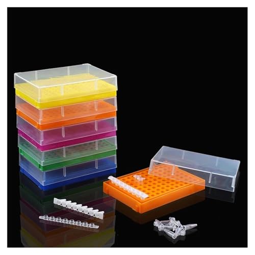 5 stücke 96 Steckdosen Kunststoff Zentrifugenröhrchen Rack Mit Transparent 0,2 ML Zentrifugenröhrchen Halter Labor Liefert(Mixed 5pcs) von CHUIXISH