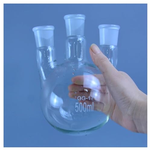 50/100/250/500/1000 ml/2000 ml 24/29 Dreihals-Rundkolben Rundboden mit drei Hälsen Laborglasflasche(500ml) von CHUIXISH