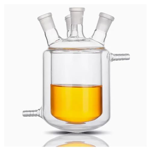 50-10000 ml Doppelmantelreaktor Viermund-Reaktionskolben Laborglasbecher(250ml) von CHUIXISH