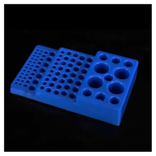 92-Wells Multifunktionales Röhrchengestell Fläschchengestell for 0,2 ml-50 ml Röhrchen Kunststoffständerhalterung(Blue) von CHUIXISH
