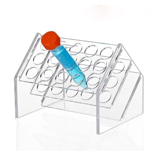 Acryl-Displayständer Regal for Tubes Transparent Storage Rack Holder Tube Rack 6 8 10 15Wells(10-15ml-18holes) von CHUIXISH