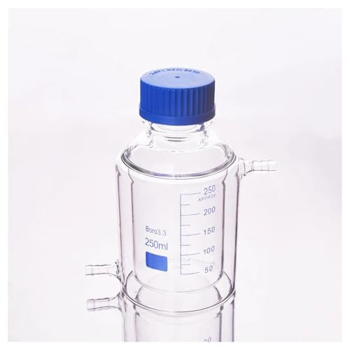 Doppelstöckiger zylindrischer Einhals-Flachkolben 250 ml GL45mm ummantelte Reaktorflasche von CHUIXISH