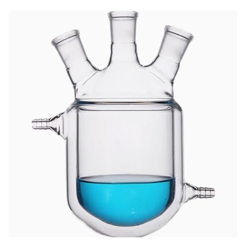 Dreihals-Ummantelter Reaktions-Doppelschicht-Glasreaktor Laborreaktor 50/100/150/250/500ml(1000ml 29X24X24) von CHUIXISH