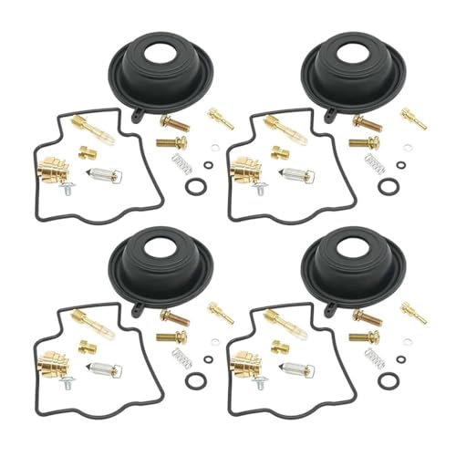 Ersatzteil für Vergaser 4sets Motorrad Vergaser Kolben Schwimmer Dichtung Kit Reparatur Kit for ZX750 ZX7 1989 von CHUIXISH