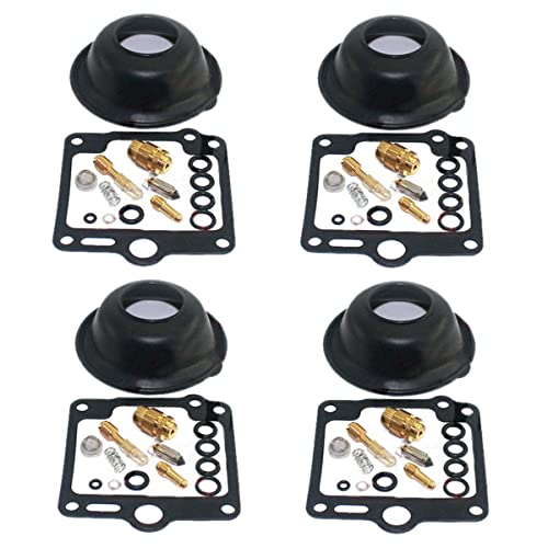 Ersatzteil für Vergaser For XJ900F 58L 1986-1990 XJ 900 XJ900 Motorrad-Vergaser-Reparatur-Kit Kolbenmembran Ölbecher Schwimmer-Kohlenhydrate REBUILD KIT, 4 SET(4 sets Diaphragm) von CHUIXISH