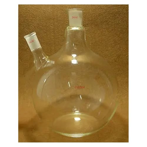 Flachboden-Glaskolben 5000 ml 24/40 2-Hals 5L Twins Necks Laborgefäß von CHUIXISH