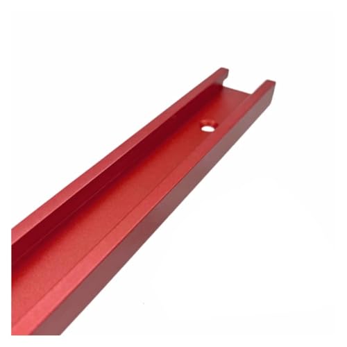 Holzbearbeitungstisch Zaun und T-Tracks Aluminium Gehrungsschiene T-Slot T Vorrichtung for Workbench Router Tischwerkzeuge(T30 Red Track,500mm) von CHUIXISH