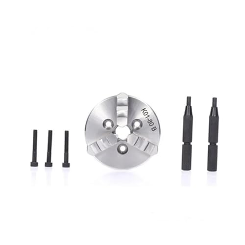 K01-80B 80mm Drehmaschine Mini Chuck 3 Backen Holz Hand Chuck Mit Montage Gewinde Schraube Stange Selbstzentrierende Drehmaschine chuck Werkzeug von CHUIXISH