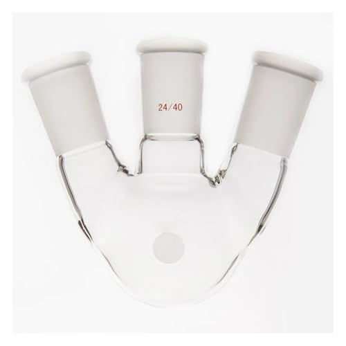 Kleine Winkel Dreihals-Ballflasche 50 ml 100 ml 250 ml Dickwandiger Borosilikatglaskolben F44(F444150X) von CHUIXISH