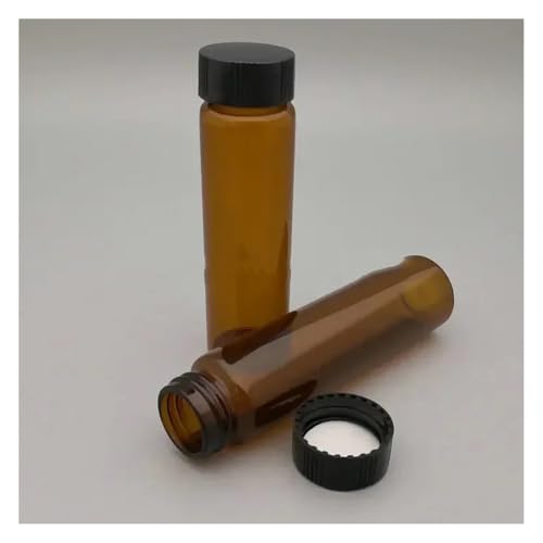 Labor 2 ml bis 60 ml Bernstein Glas Reagenz Probe Flaschen Braun Schraube-mund(50ml 10pcs) von CHUIXISH