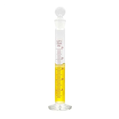 Messzylinder mit Stopfen 25 50 100 250 ml Messbecher mit Graduierung und verdicktem Laborglas(100ml) von CHUIXISH