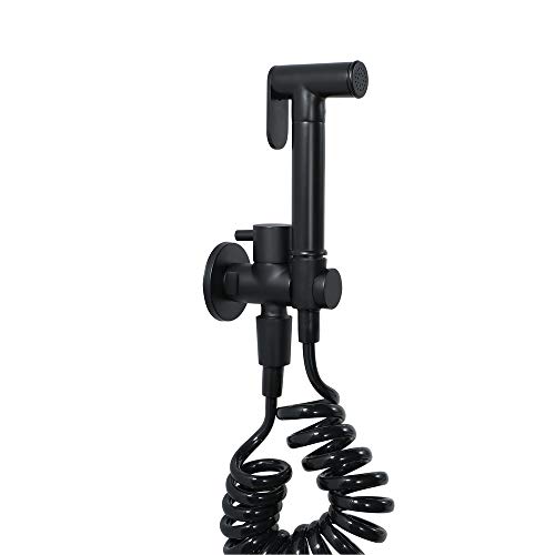 BlackFaucet Set Wandmontiertes WC-Eckventil Handhygienischer Duschkopf for Waschen von Autos und Haustieren, Sprühhahn, einfach zu installieren BlackFaucet Set Wandmontiertes WC-Eckventil Handhygienischer Duschkopf for Waschen von Autos und Haustieren, Sprühhahn, einfach zu installieren von CHULKJFX