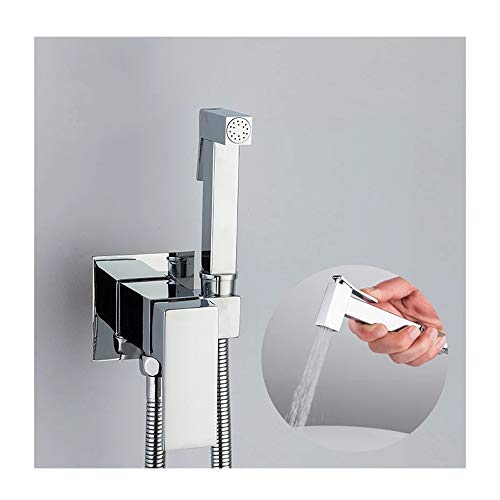 ChromeSprayer Messing-Handbrause, WC-Sprayer, Kalt-/Warmwassermischer, quadratische Duschbrause for Badezimmer, einfach zu installieren ChromeSprayer Messing-Handbrause, WC-Sprayer, Kalt-/Warmwassermischer, quadratische Duschbrause for Badezimmer, einfach zu installieren von CHULKJFX