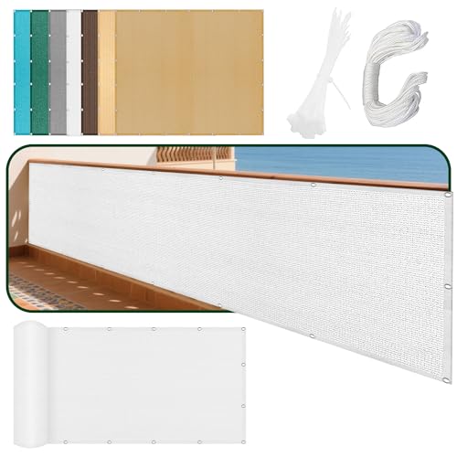 Sonnensegel Rechteckig Atmungsaktiv 380 x 460 cm Rechteckig Atmungsaktiv Sonnenschutz Windschutz Sunsail mit Ösen Und Befestigungsseile für Garten Balkon, Weiß Sonnensegel Rechteckig Atmungsaktiv 380 x 460 cm Rechteckig Atmungsaktiv Sonnenschutz Windschutz Sunsail mit Ösen Und Befestigungsseile für Garten Balkon, Weiß von CHUNRONG