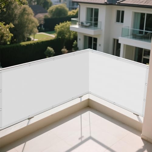 Sonnensegel Wasserdicht Nach Maß 114 x 135 cm Rechteckig Wasserdicht Sonnenschutz Windschutz Regenschutz Überdachung mit Ösen Und Befestigungsseile für Balkon Garten, Weiß Sonnensegel Wasserdicht Nach Maß 114 x 135 cm Rechteckig Wasserdicht Sonnenschutz Windschutz Regenschutz Überdachung mit Ösen Und Befestigungsseile für Balkon Garten, Weiß von CHUNRONG