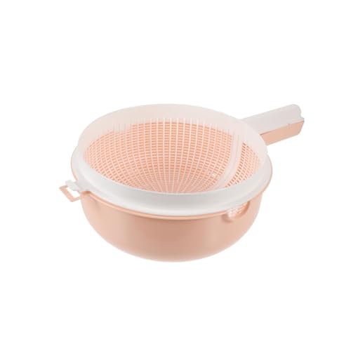 CHUNXVLI Schaumlöffel Küchensieb Abtropfkorb, Selbstentleerendes Obstsieb, Abflusssieb, Küchenutensilien Zum Kochen Frittieren(A) von CHUNXVLI