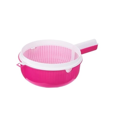 CHUNXVLI Schaumlöffel Küchensieb Abtropfkorb, Selbstentleerendes Obstsieb, Abflusssieb, Küchenutensilien Zum Kochen Frittieren(B) von CHUNXVLI