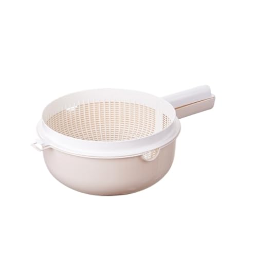 CHUNXVLI Schaumlöffel Küchensieb Abtropfkorb, Selbstentleerendes Obstsieb, Abflusssieb, Küchenutensilien Zum Kochen Frittieren(C) von CHUNXVLI