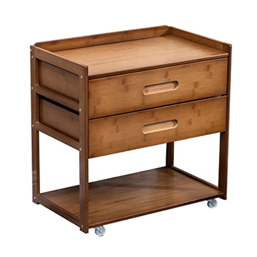 CHUNXVLI Teetisch, Wohnzimmertisch, Nachttisch mit 2 Schubladen, Beistelltisch, Schlafzimmertisch mit Schubladen, für Wohnzimmer, Schlafzimmer, Büro für Heimbüro-Möbel (35 cm) von CHUNXVLI