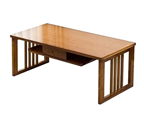 CHUNXVLI Teetisch, Wohnzimmertisch, modern, kreativ, Bambus-Couchtisch mit Multifunktions-Schublade, Beistelltisch, Wohnzimmer, Sofa, Teetisch, Schlafzimmer, Beistelltisch für Zuhause, Büro, Möbel von CHUNXVLI