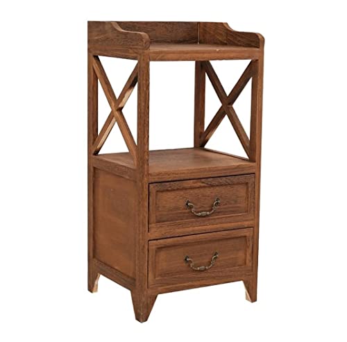 Kaffeetisch Wohnzimmertisch Moderner Nachttisch Mit Schublade Und Aufbewahrungsregal, Holz-Beistelltisch, Beistelltisch, Geeignet for Wohnzimmer, Schlafzimmer, Sofa Beistelltisch Für Wohnzimmer(A-brow von CHUNXVLI