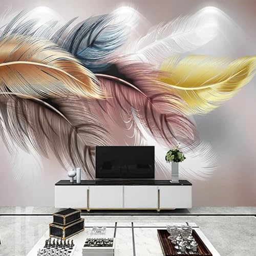 3D-Fototapete, kreatives Federwandbild, modern, geeignet für Schlafzimmer, Wohnzimmer, Wandbild von CHUNYAGOK
