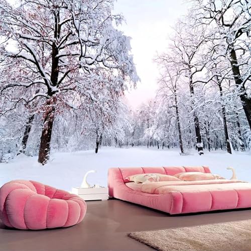 3d wallpaper hauptdekoration schnee wald wandbild wandmalerei wohnzimmer schlafzimmer fototapete von CHUNYAGOK