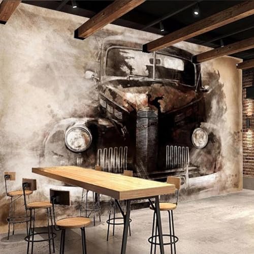 CHUNYAGOK 3D-Wandbild Tapete Retro nostalgische Oldtimer Wandbild Wohnzimmer Studie Schlafzimmer Dekoration von CHUNYAGOK