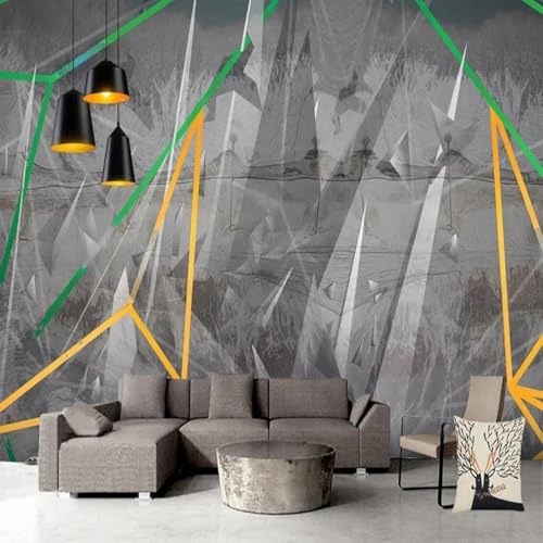 CHUNYAGOK 3D-Wandbild abstrakte geometrische Linien Dekoration Schlafzimmer Wohnzimmer Tapetendesign umweltfreundliche Hausbaumaterialien von CHUNYAGOK