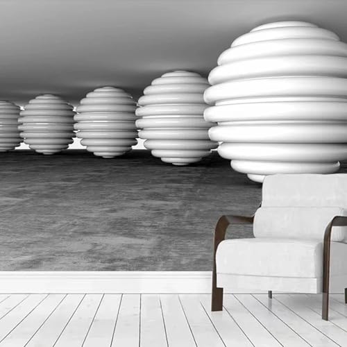 CHUNYAGOK 3D dreidimensionale runde sphärische Muster Tapete geometrische abstrakte Raum Wandbild Schlafzimmer Wohnzimmer dekorative Wandtapete von CHUNYAGOK