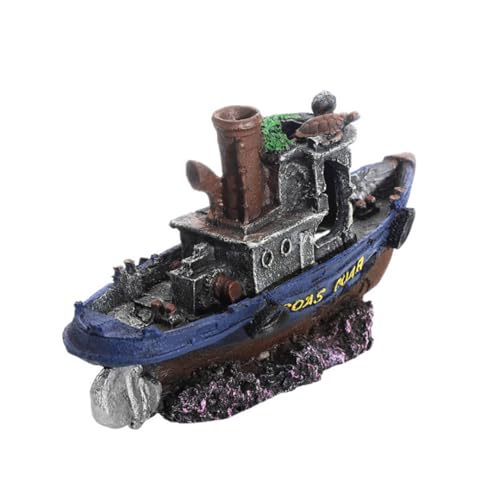CHUNYAGOK Aquarium Schiffswrack Dekorationen Harz Persönlichkeit Simulation Mini Piratenschiff Vivarium Möbel Haustier Zubehör CHUNYAGOK Aquarium Schiffswrack Dekorationen Harz Persönlichkeit Simulation Mini Piratenschiff Vivarium Möbel Haustier Zubehör von CHUNYAGOK