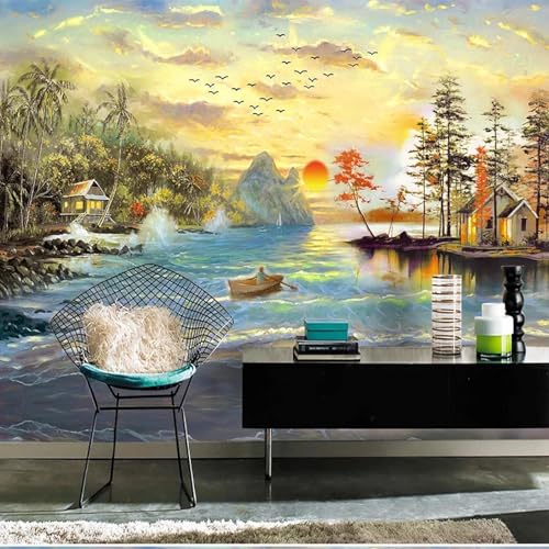 CHUNYAGOK Natürliche Landschaft Tapeten benutzerdefinierte Wandbild Hauptdekoration Malerei 3D Ölgemälde Wandverkleidung von CHUNYAGOK