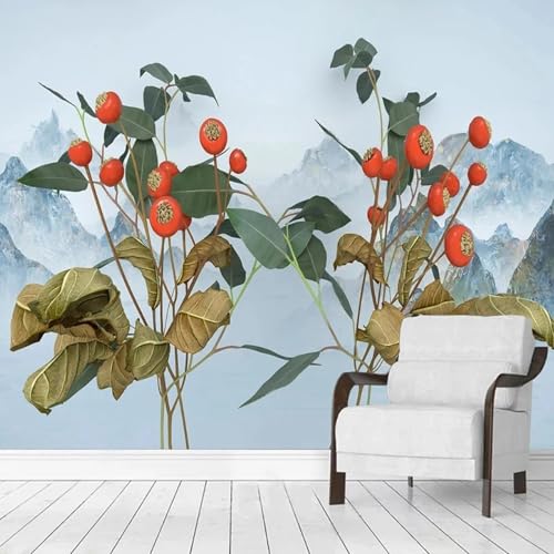 CHUNYAGOK Schlafzimmer Tapete Design 3D Wandbild Blume Blatt Berg Wohnzimmer Schlafzimmer Dekoration Foto Heimwerker Baumaterialien von CHUNYAGOK