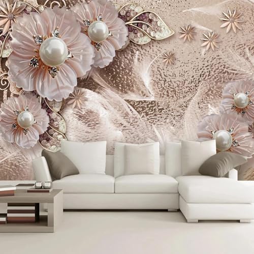 CHUNYAGOK Tapete Luxus Schmuck Blume 3D Wandbild Europäischen Stil Schlafzimmer Wohnzimmer Wand Dekoration von CHUNYAGOK