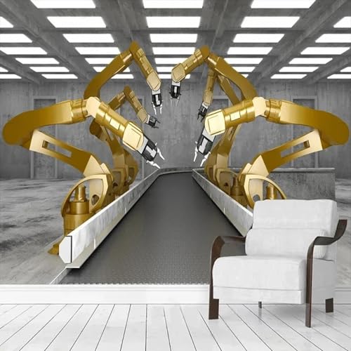 CHUNYAGOK Wandbild Fabrik Dekoration Tapete 3D Stereo Mechanische Foto Baumaterialien Geeignet für Wohnzimmer Schlafzimmer Wand von CHUNYAGOK