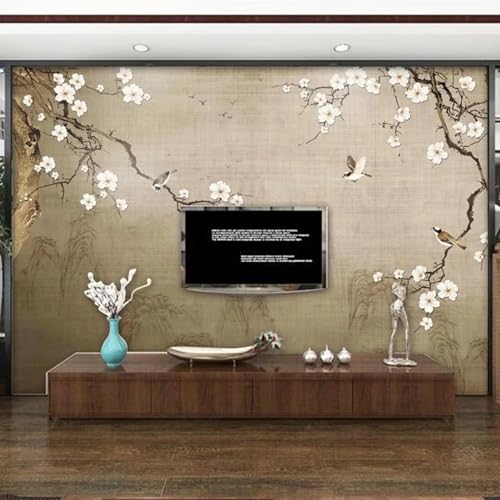 CHUNYAGOK Wandtapete 3D Retro handgemalte Pflaumenblütenblumen und Vögel Fotowandtapeten geeignet für Schlafzimmer Wohnzimmer CHUNYAGOK Wandtapete 3D Retro handgemalte Pflaumenblütenblumen und Vögel Fotowandtapeten geeignet für Schlafzimmer Wohnzimmer von CHUNYAGOK